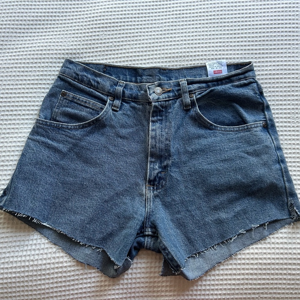 vintage wrangler jean shorts